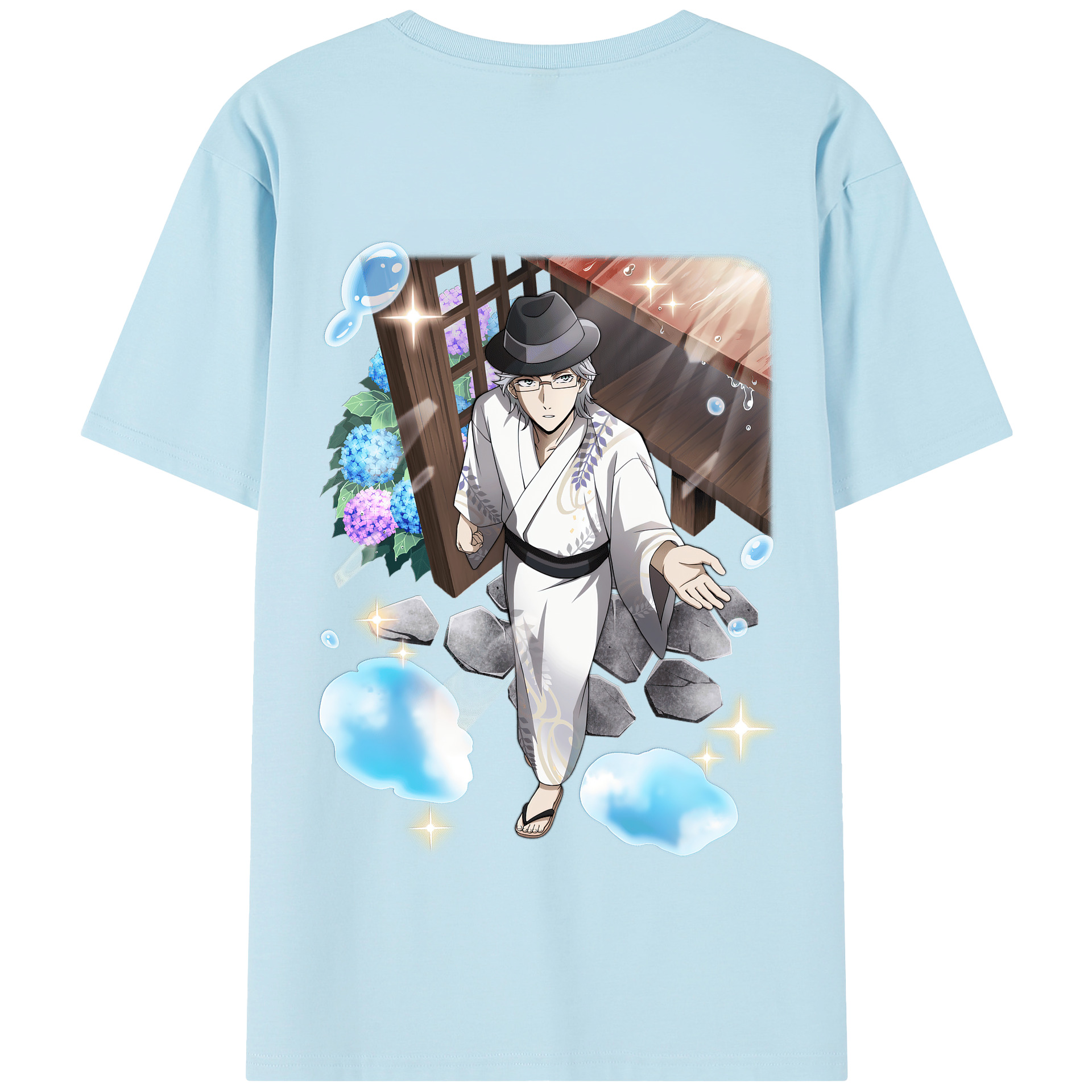 （画像用） 文豪ストレイドッグス Bungo Stray Dogs 綿100％半袖Tシャツ（背面プリント）